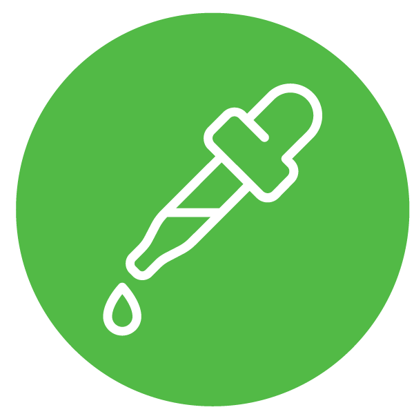 Illustrated graphic of horticulture oil dropper